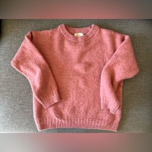 Sezane Cozy Crewneck Sweater in Dusty Rose